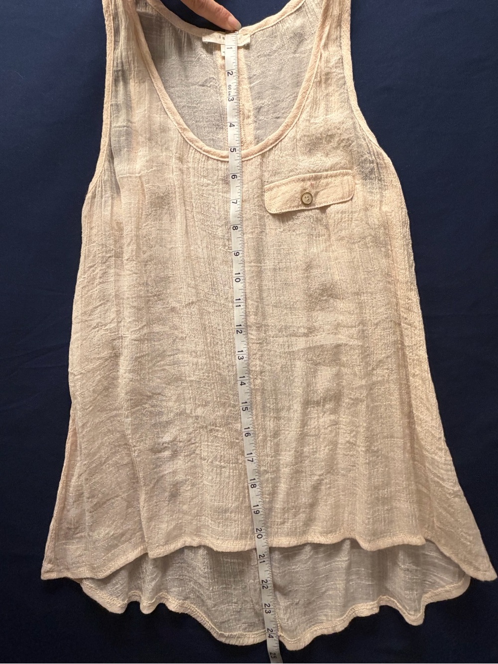 Contemporary Airy Cotton Gauze Tank Top Women’s Sz Med